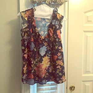 Ny&Co Teal floral blouse XL